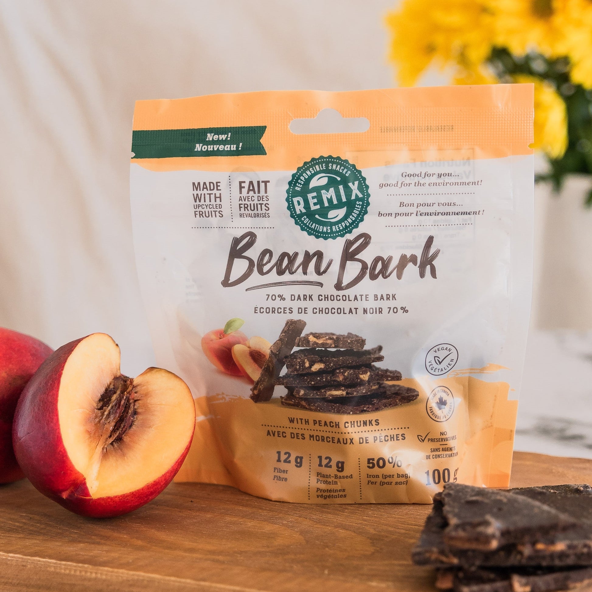 Bean Bark Peach - Remix Snacks